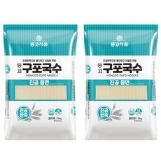몽고간장 구포국수 진공중면, 3kg, 2개