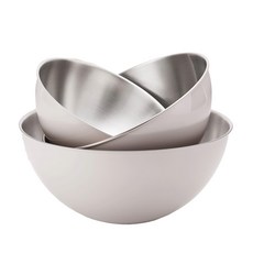 EDELKOCHEN 彩色不鏽鋼攪拌碗3件組 沙棕色 1組, 小 20 x 8cm + 中 24 x 10cm + 大 28..., 小 + 中 + 大, 小 20 x 8cm + 中 24 x 10cm + 大 28 x 11.5cm