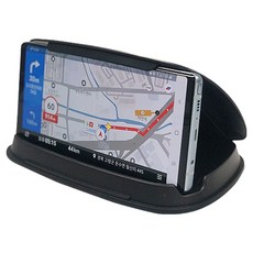 抗UV儀錶板智慧型手機車用支架 L, 黑色, 1個