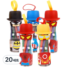 거영아이앤디 12색 싸인펜 + 히어로 케이스 세트, 랜덤발송, 20세트