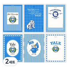 Blue Rabbit YALE Open Classic 韓國製造橫線筆記本 6入組, 混合色, 2套
