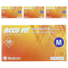 Medicom 麥迪康 NBR檢診手套 未滅菌/無粉 M TN133500C 100個, 4盒