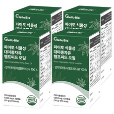헬로바이오 파이토 식물성 대마종자유 햄프씨드 오일, 30정, 4개