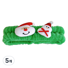 Black Tree 聖誕造型洗臉髮帶, 5個, 綠色