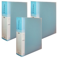 MiDAS HYUNPOONG 100頁 透明文件夾 索引 A4, 天藍色, 3個