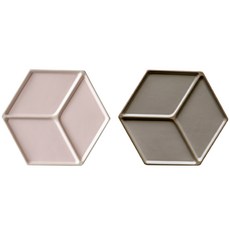 김성훈도자기 박스플레이트M(나눔) 2P, 인디핑크,다크그레이, 2개