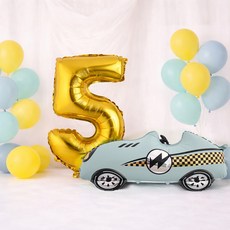 Liik Happy Birthday 汽車氣球 + 5 數字氣球組