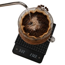 루아즈 프리미엄 디지털 커피 저울, 블랙, 1kg