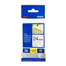 兄弟牌 超黏性標籤帶 TZe-S251 24mm, 白底黑字, 8m