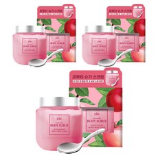 plu Fruity Perfumed糖身體磨砂膏 水蜜桃與李子水果香, 3罐, 500g