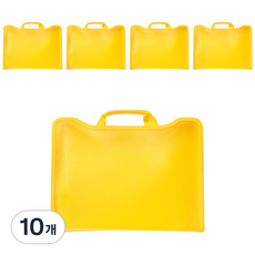 ECO Chungwoon 寬版拉鍊文件夾 A4, 黃色, 10個