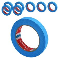 iQIHAN 彩色遮蔽膠帶 藍色 15 mm x 20 m, 8個