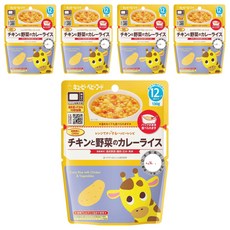 kewpie 丘比 野菜雞肉咖哩燉飯 12M 寶寶副食品 即食 方便攜帶, 5包, 130g, 咖哩