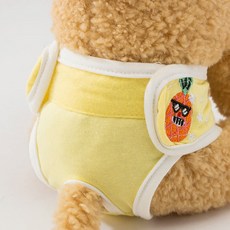 Market A 狗狗角色魔鬼氈生理褲 鳳梨, 大型, 1個, 1入