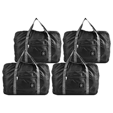 多功能折疊旅行包 黑色 4個/組, 46 x 30.5 x 14cm, 1組