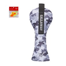 Callaway 迷彩高爾夫球桿套+高爾夫球座, 白色(頭套)
