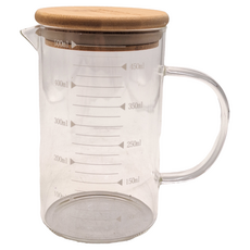 FOREVER 竹蓋可微波耐熱烘焙量杯, 透明, 500ml, 1個