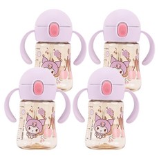 릴팡 유아용 PPSU 양손 빨대컵, 쿠로미, 4개, 200ml