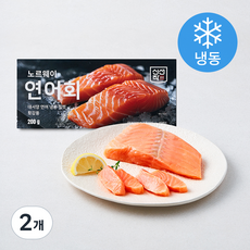 신선작 노르웨이산 연어 필렛 횟감용 (냉동), 2개, 200g