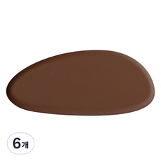 에이드엘 몽돌 실리콘 수저받침, 초코브라운, 6개 초코브라운, 6개
