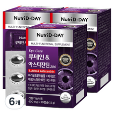 Nutri D-DAY 葉黃素&蝦紅素206補充膠囊 12g, 6個, 30錠