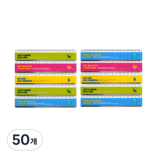 아이비스 컬러 스틸 플러스 직자 15cm, 50개, 랜덤발송