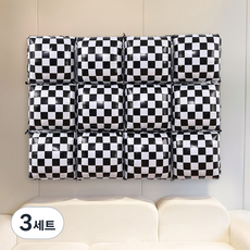 피앤비유니티 메탈 패널 스퀘어풍선 세트, 20 체커보드, 3세트