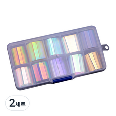 金屬膠捲美甲貼片膜 10款入, 5, 2組