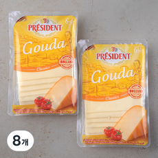 프레지덩 고다 슬라이스 치즈, 150g, 1개입, 8개