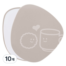 SONAK SONAK 輕薄手拿鏡 餅乾與咖啡, 棕色, 10個