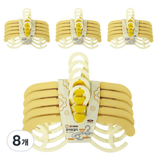 Lindabebe 嬰幼兒用長度調節衣架 5p, 8套, 黃色