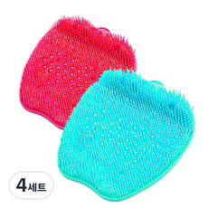 원이네 발 세정 풋브러쉬 2종, 민트, 핑크, 4세트, 2개입