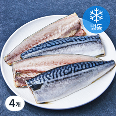 고고새우 간편 손질 노르웨이 고등어 필렛 (냉동), 650g(4미), 4개