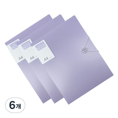 알로데 아카이브 테스트 A4 파일 40p 단추형 TYPE04, 퍼플, 6개