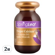 SpringLeaf 綠芙特級 檸檬酸鈣全方位加強錠, 120顆, 333mg, 2罐