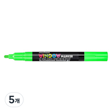 munhwA 玻璃彩繪筆 綠色, 5個, 1 種顏色