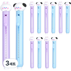 Pinkfoot 動物造型公仔筆型橡皮擦2款 各6入, 3組, 混色