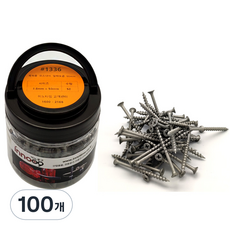 Innotime 木工用三角鍍層粗牙螺絲 3.8 x 50 mm 1336, 100個