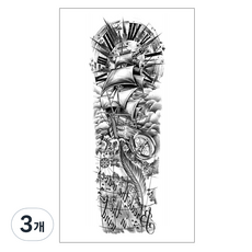 gelluna 男士長袖DIY紋身刺青貼紙, 3個, T-72