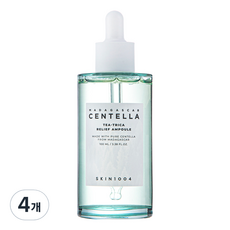 SKIN1004 茶樹積雪草舒緩安瓶, 100ml, 4個