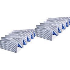 Laface 背包旅行露營發泡睡墊 2入, 藍銀色