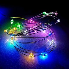 MODACore 摩達客 LED銅線燈串彩色光 USB電池盒兩用充電 20燈, 彩色光, 1件