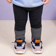 mollimelli 孩童拼色羅紋內搭褲