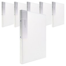 Heemang Natural 透明文件夾 40P 內頁固定式, 白色, 6個