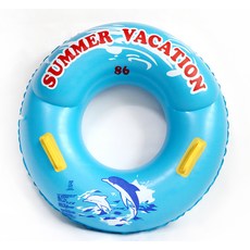 充氣扶手兒童游泳圈, 藍色, 1個