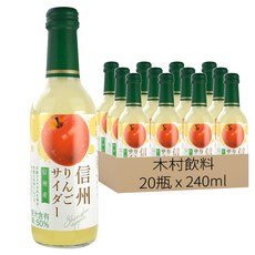 木村飲料 信州蘋果風味汽水, 240ml, 20瓶