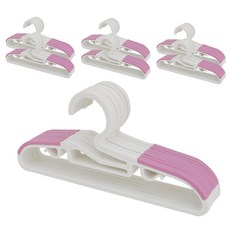 리빙해피 유아용 논슬립 옷걸이, 화이트핑크, 70개