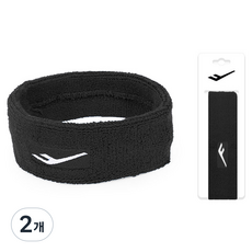 프로스펙스 헤어밴드, 블랙, 2개