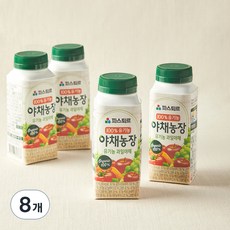파스퇴르 야채농장 유기농 과일야채주스, 190ml, 8개