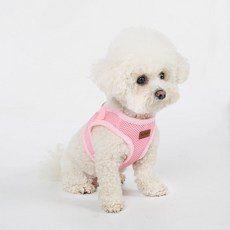 DING DONG PET 寵物基本款散步胸背帶, 粉紅色